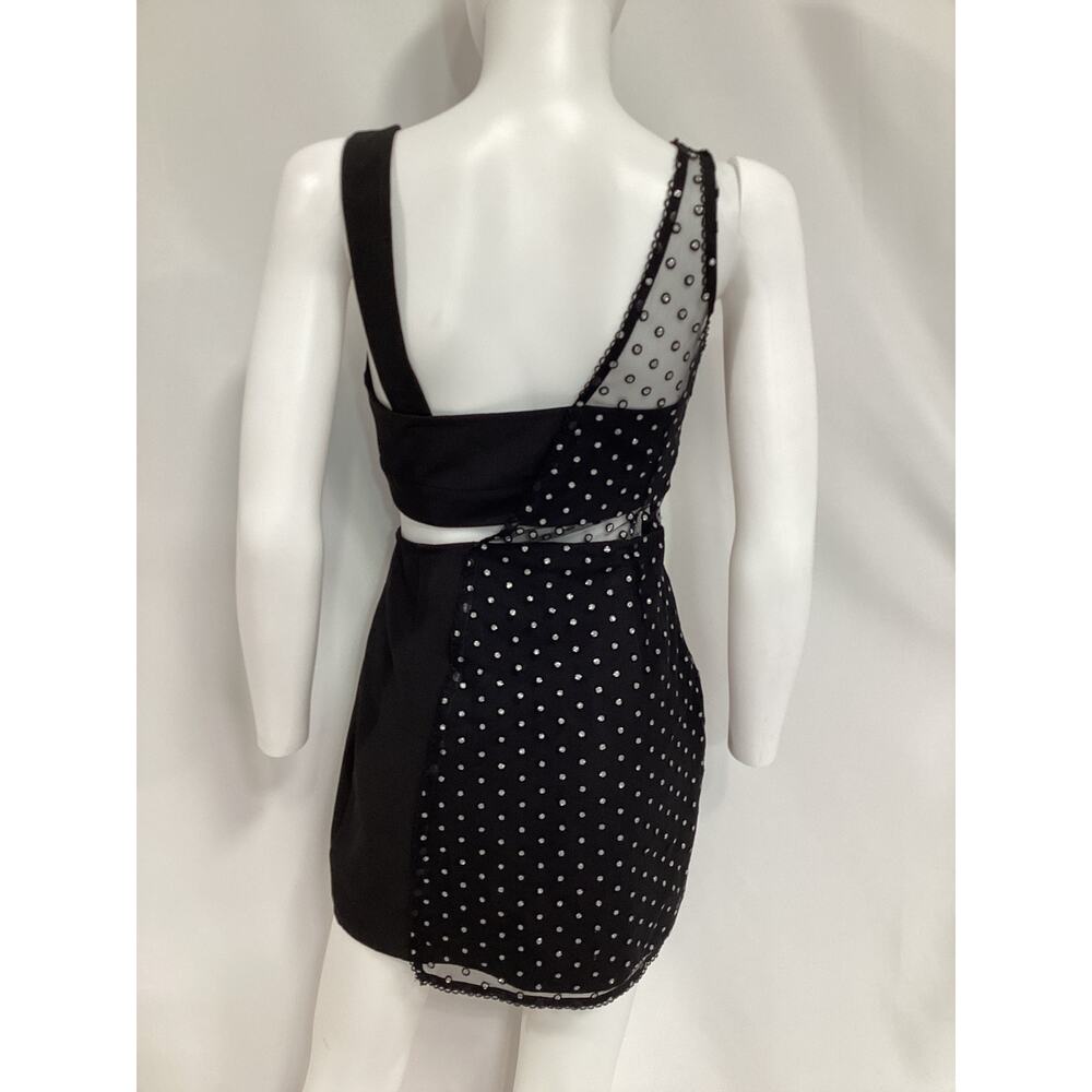 h:ours Black and White Polka Dot Dress - Picture 3 of 4